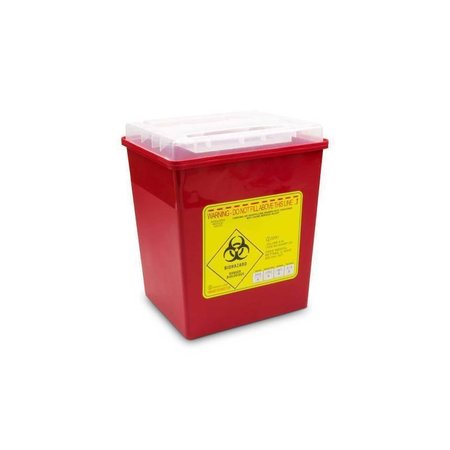 OASIS Sharps Container, 2 Gallons, Locking Top Flap, Polypropylene, 3 Per Pack SHARP-2GX3